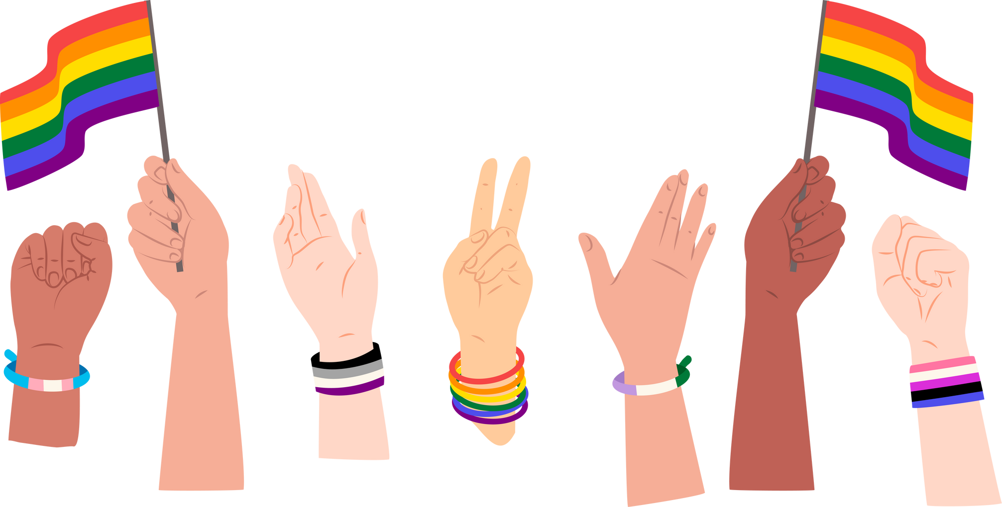 Pride Hands Illustration