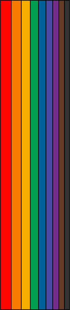 Lined Psychedelic Rainbow Borders